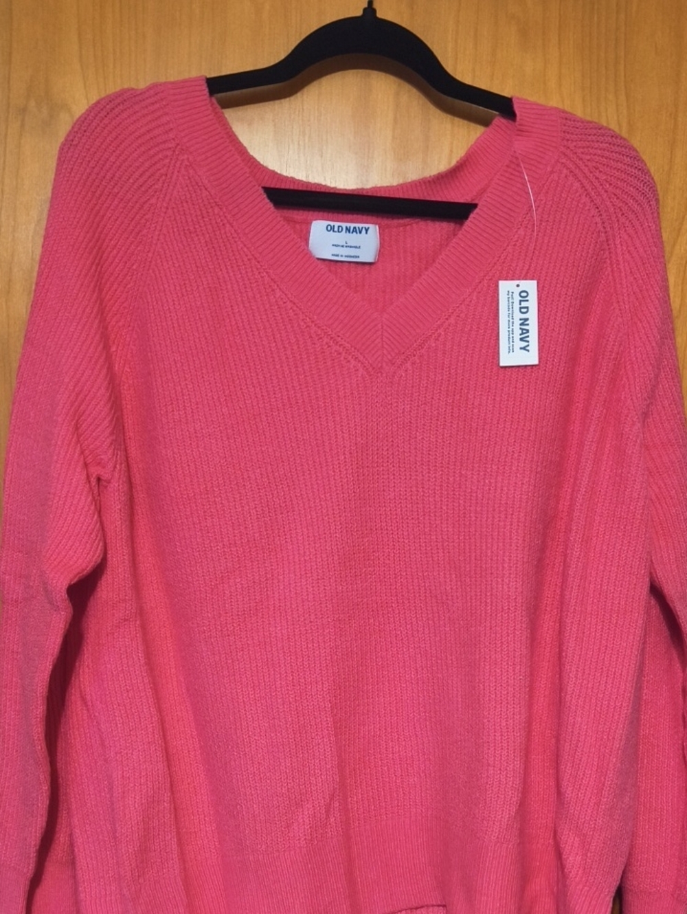 Old Navy Coral-Pink V-Neck Sweater